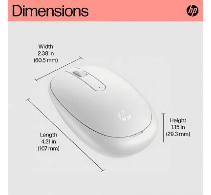 Мишка HP 240 Bluetooth White (793F9AA)
