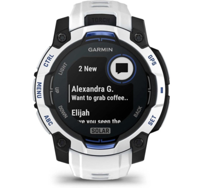 Garmin Смарт-годинник Garmin Instinct 3, 45mm, Solar, Whitestone with Whitestone Band, GPS смарт-годинник (010-02934-03)
