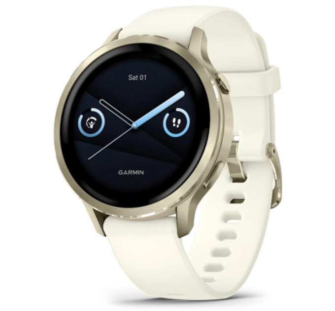 Garmin Смарт-годинник Garmin Venu 4 (41mm), Beige w/ Lunar Gold + Bone, GPS смарт-годинник (010-03013-00)