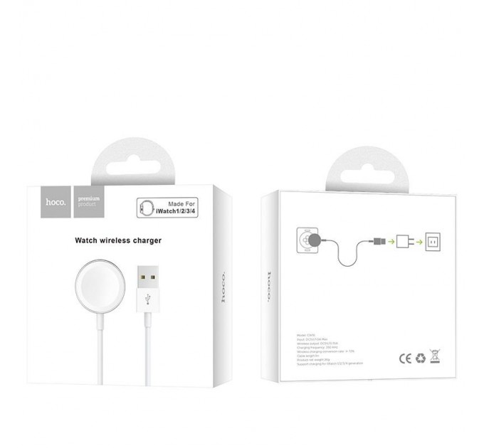 Бездротовий зарядний пристрій Hoco CW16 White (CW16W)