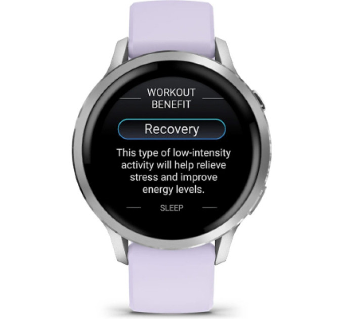 Garmin Смарт-годинник Garmin Venu 4 (41mm), Gray w/ Silver + Periwinkle, GPS смарт-годинник (010-03013-01)