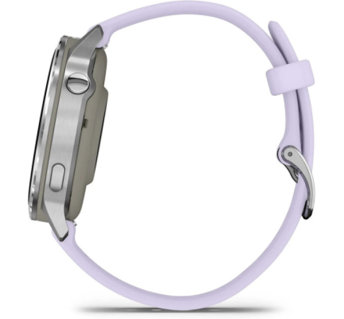 Garmin Смарт-годинник Garmin Venu 4 (41mm), Gray w/ Silver + Periwinkle, GPS смарт-годинник (010-03013-01)