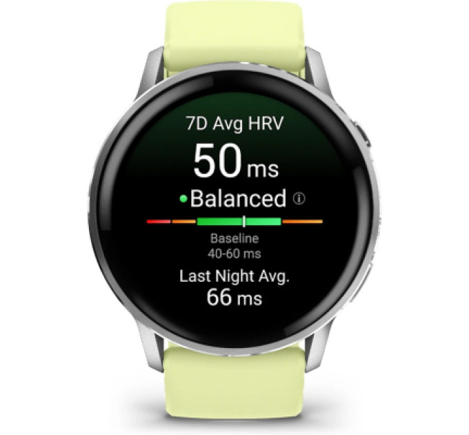 Garmin Смарт-годинник Garmin Venu 4 (45mm), Gray w/ Silver + Citron, GPS смарт-годинник (010-03014-02)