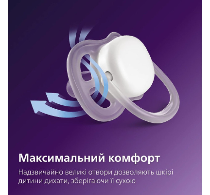 Philips AVENT Пустушка Philips AVENT Ultra Air, 6-18 міс., салатово-рожева (SCF087/13)