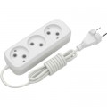 Мережевий подовжувач Electrum C-ES-1786 3.0m, 3 роз, white (C-ES-1786)