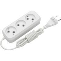 Мережевий подовжувач Electrum C-ES-1786 3.0m, 3 роз, white (C-ES-1786)