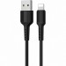 Дата кабель USB 2.0 AM to Lightning 1.0m 2A PVC BX16 black BOROFONE (6957531099512)