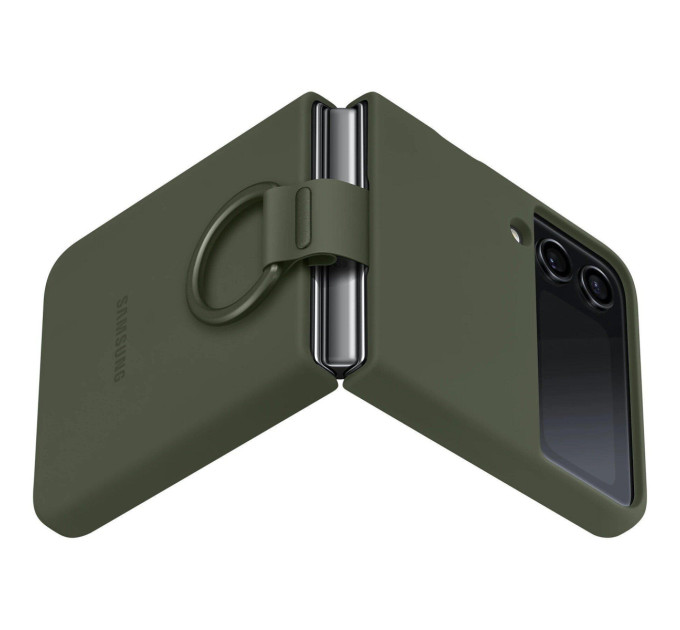 Samsung Чохол-накладка Samsung Silicone Cover with Ring для Samsung Galaxy Flip 4 SM-F721 Khaki (EF-PF721TGEGUA)