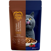 Вологий корм для кішок Lovely Hunter Sterilised Adult with Chicken, Turkey and Cranberries 85 г (LHU70473)