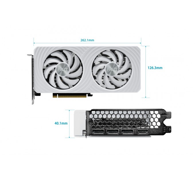 Відеокарта GF RTX 5060 Ti  8GB GDDR7 White OC Palit (NE7506TU19P1-GB2062M)