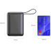 Swissten Батарея універсальна SWISSTEN 20000mAh SPACE 22/5W PD QC w/built-in cables USB-C/LIGHTNING Silver (8595217490598)