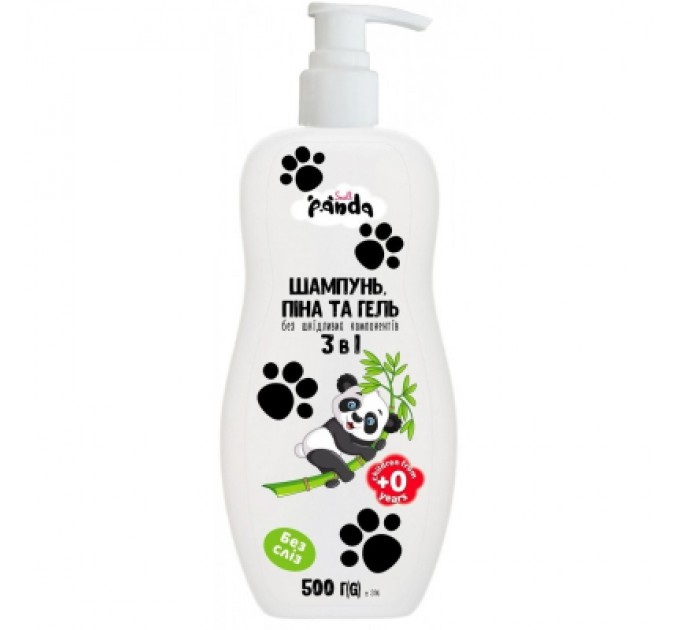 Дитячий шампунь Small Panda гель, піна, Без сліз 0+ 500 мл (4820217133041)