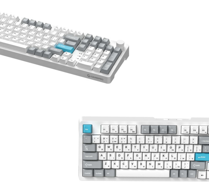 GamePro Клавіатура бездротова GamePro Asgard Drakkar Keychron Super Red Switch White (MK305WH)
