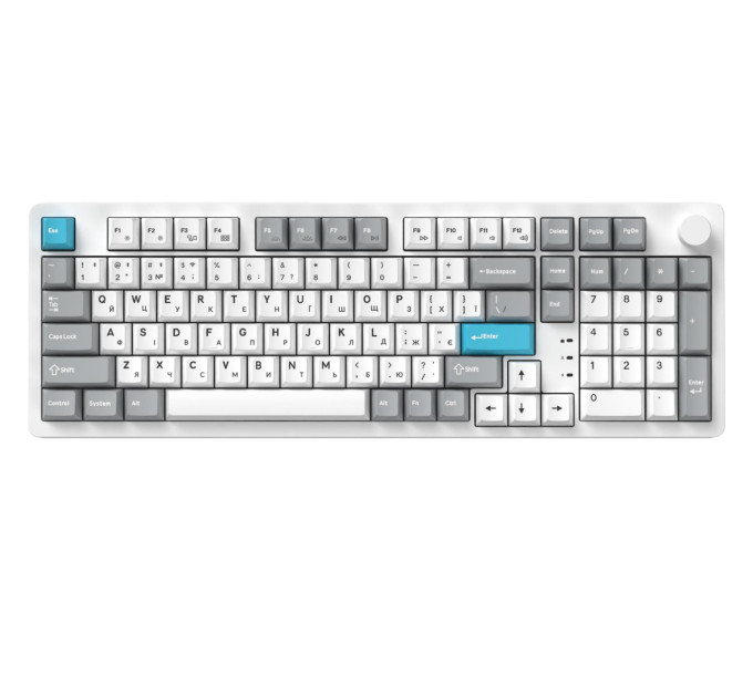 GamePro Клавіатура бездротова GamePro Asgard Drakkar Keychron Super Red Switch White (MK305WH)