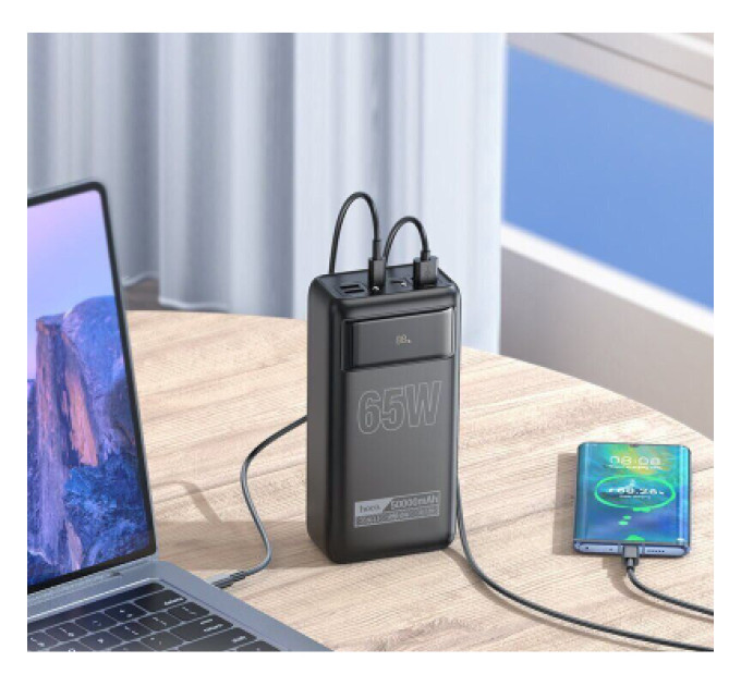 HOCO Батарея універсальна HOCO 50000mAh Apollo PD/65W QC/3.0 Black (DB81A / 714725)