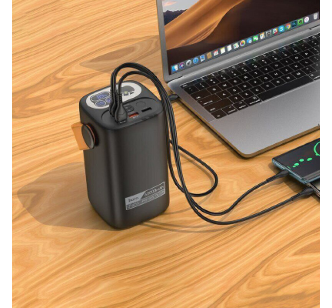 HOCO Батарея універсальна HOCO 60000mAh Astrum PD/100W, QC/3.0, LED lamp, Black (DB160 / 714724)