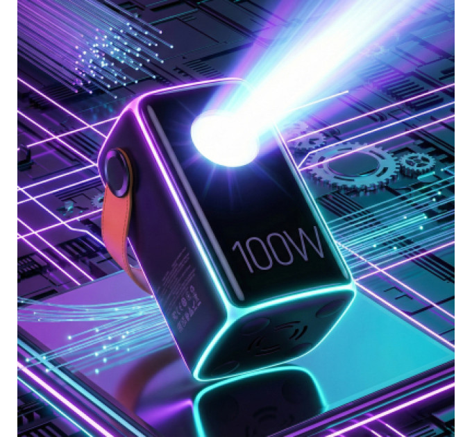 HOCO Батарея універсальна HOCO 60000mAh Astrum PD/100W, QC/3.0, LED lamp, Black (DB160 / 714724)