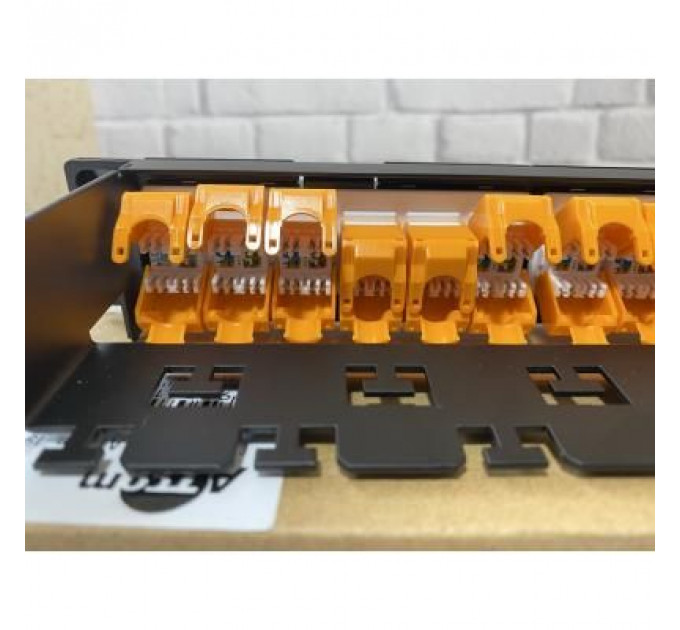 Патч-панель 19" 24хRJ-45 UTP 1U cat.6, в зборі з Keystone, Organizer Atcom (P6148)
