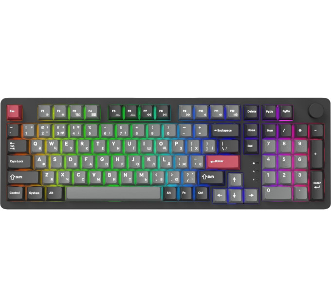 GamePro Клавіатура бездротова GamePro Asgard Drakkar Keychron Super Red Switch Black (MK305BK)