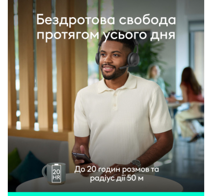Logitech Навушники Logitech Zone Wireless 2 ES for Business Graphite (981-001512)