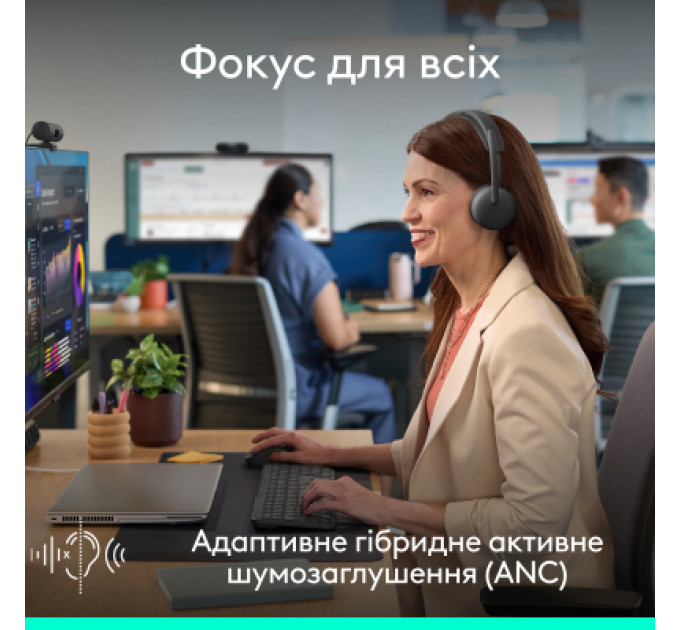 Logitech Навушники Logitech Zone Wireless 2 ES for Business Graphite (981-001512)