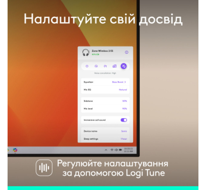 Logitech Навушники Logitech Zone Wireless 2 ES Graphite (981-001503)