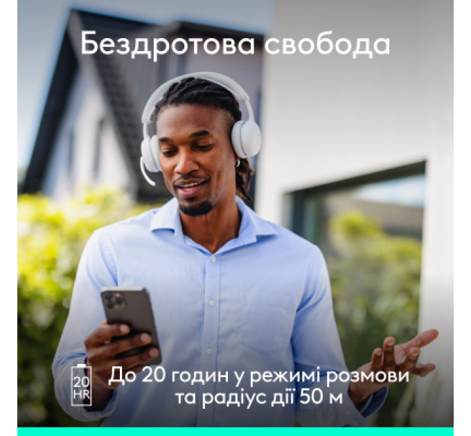 Logitech Навушники Logitech Zone Wireless 2 ES Off-White (981-001508)