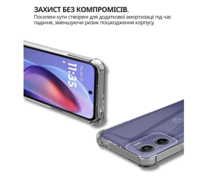 BeCover Чохол до мобільного телефона BeCover Anti-Shock Motorola Moto G06 / G06 Power 4G Clear (714699)
