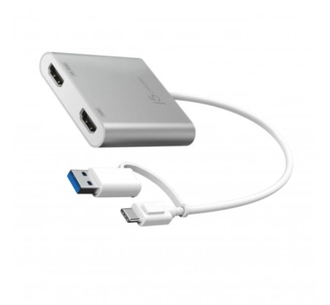 J5create Адаптер USB-C/A to 2xHDMI F dual display J5create (JCA365-N)