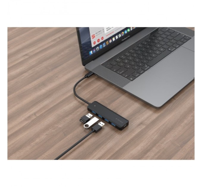 Концентратор Gembird 4 ports USB 3.1,USB-C, USB-C PD (UHB-CM-U3P4P-01)