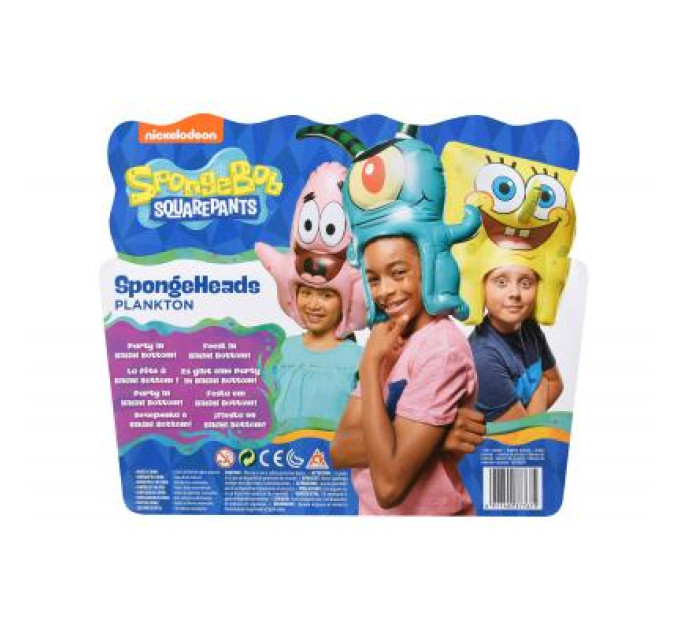 SpongeHeads Фігурка SpongeHeads головний убір SpongeHeads SpongeBob Plankton (EU690604)