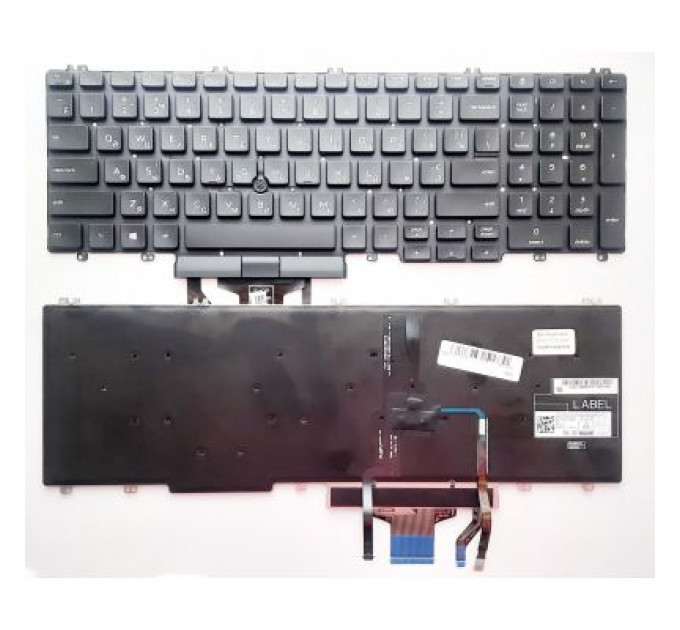 Клавіатура ноутбука Dell Latitude 5500/5501,Precision 3501/3540/3541 черн ТП подсв UA (A46189)