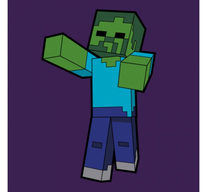 Картина по номерам Santi Майнкрафт Зомбі 25*25см полотно кольорове (955026)