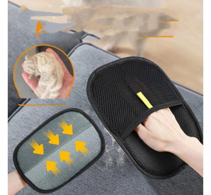 Гребінець для тварин Lapka електростатична рукавичка-щітка (LPK-26)