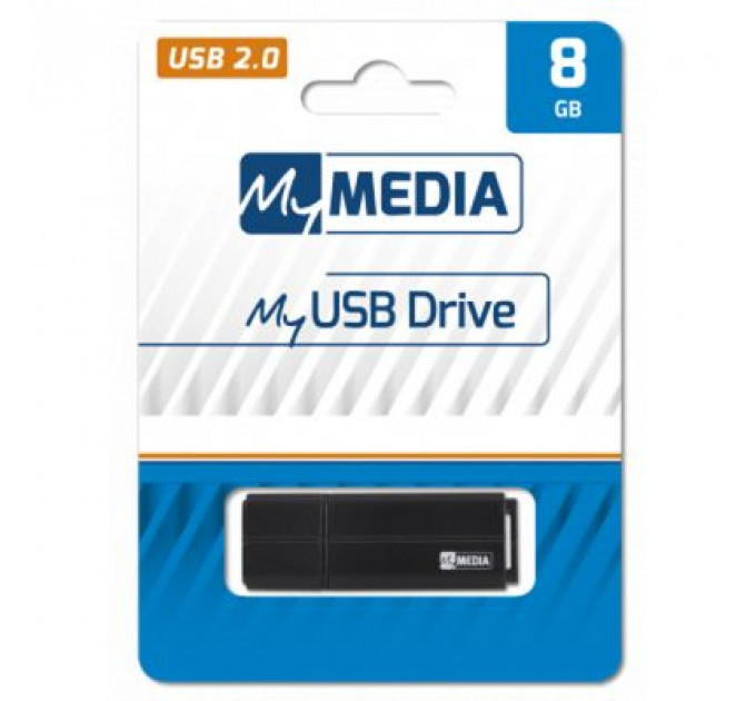 USB флеш накопичувач Verbatim 8GB MyMedia Black USB 2.0 (69260)