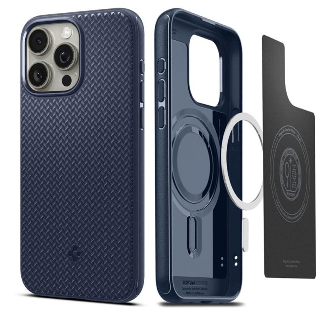 Spigen Чохол-накладка Spigen Mag Armor MagFit для Apple iPhone 15 Pro Max Navy Blue (ACS06598)