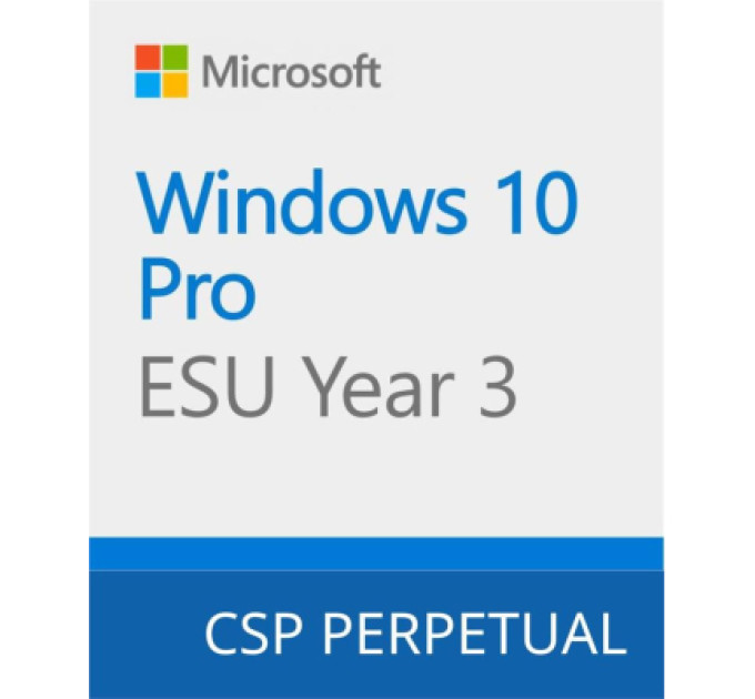 Microsoft Операційна система Microsoft Windows 10 ESU Year 3 (2027 - 2028) Extended Security Updates (ESU) (DG7GMGF0SSGZ_0002)