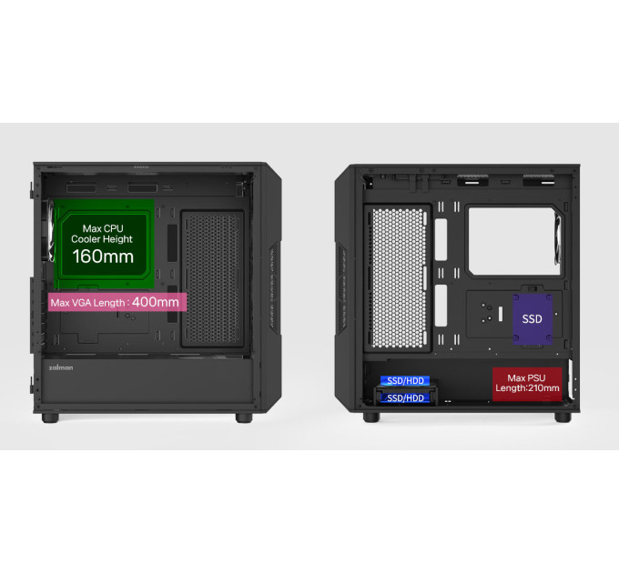 Zalman Корпус Zalman i3 Neo V2 Black