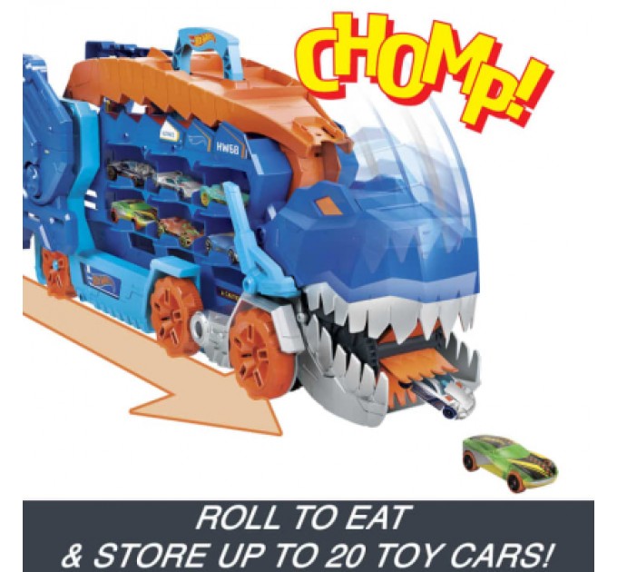 Автотрек Hot Wheels Мега-транспортер Неймовірний Ті-Рекс (HNG50)