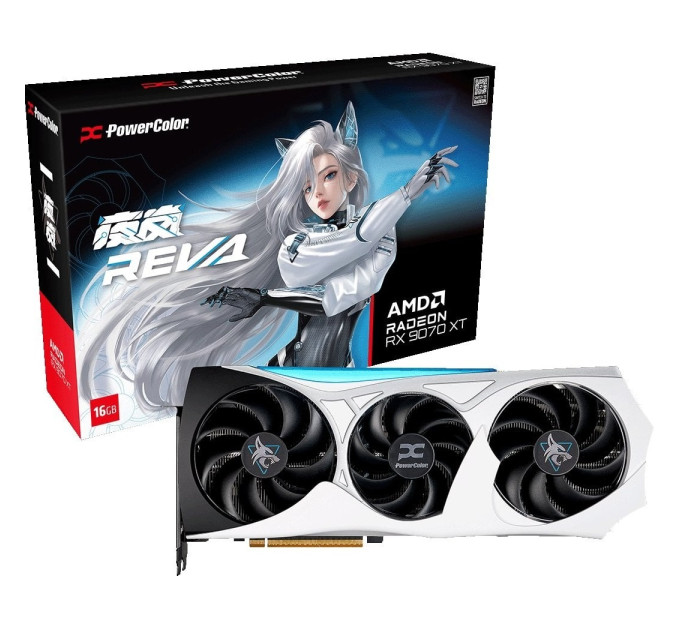 PowerColor Відеокарта AMD Radeon RX 9070 XT 16GB GDDR6 Hellhound OC Reva Edition PowerColor (RX9070XT 16G-L/OC/REVA)
