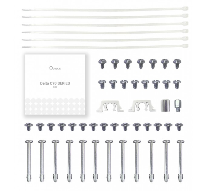 Корпус для комп'ютера ATX W/O PSU DELTA C70 WH ARGB (DELTA-C70-WHG400XX-GL) OCYPUS