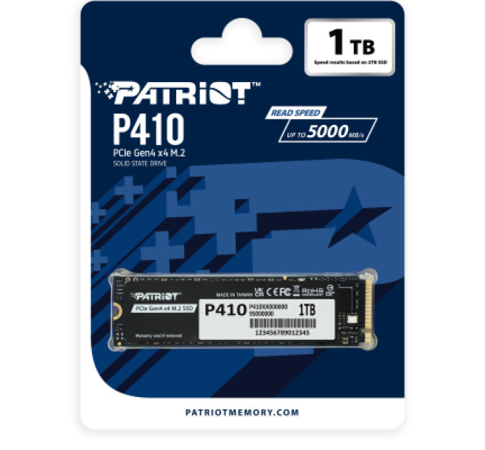 Patriot Накопичувач SSD M.2 2280 1TB Patriot (P410P1TBM28H)