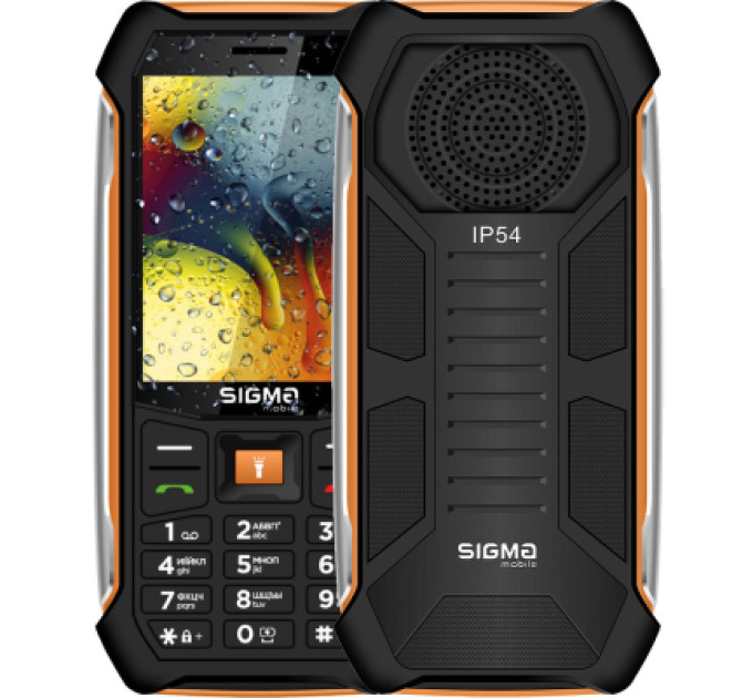 Sigma Мобільний телефон Sigma X-style 323 RAIN Black-Orange (4827798885727)