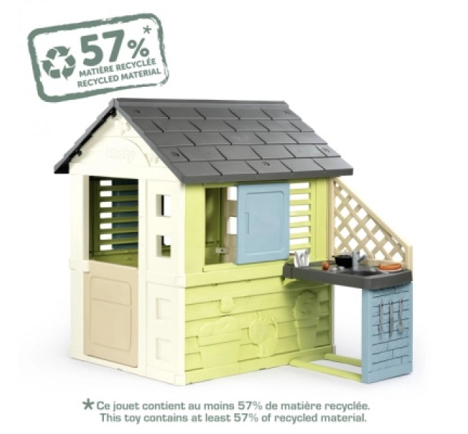 Ігровий будиночок Smoby Life "Райдужний" з літньою кухнею (7600810738)