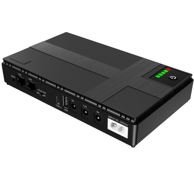 Yepo Джерело безперебійного живлення Yepo DC-UPS YP-36W/12000mAh LiFePO4 DC-9V/12V/24V/48V (UA-112969)