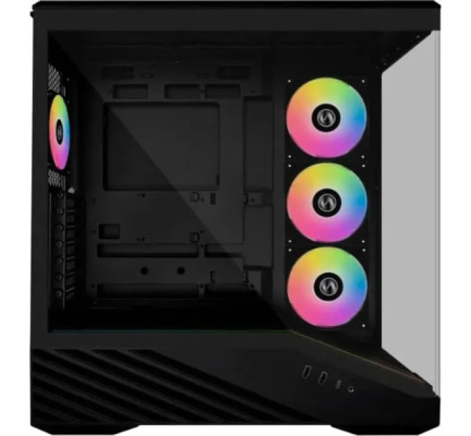 Lian Li Корпус для ПК Lian Li V100R case with pre-installed four 120mm RGB PWM fan, Black (G99.V100RX.01)