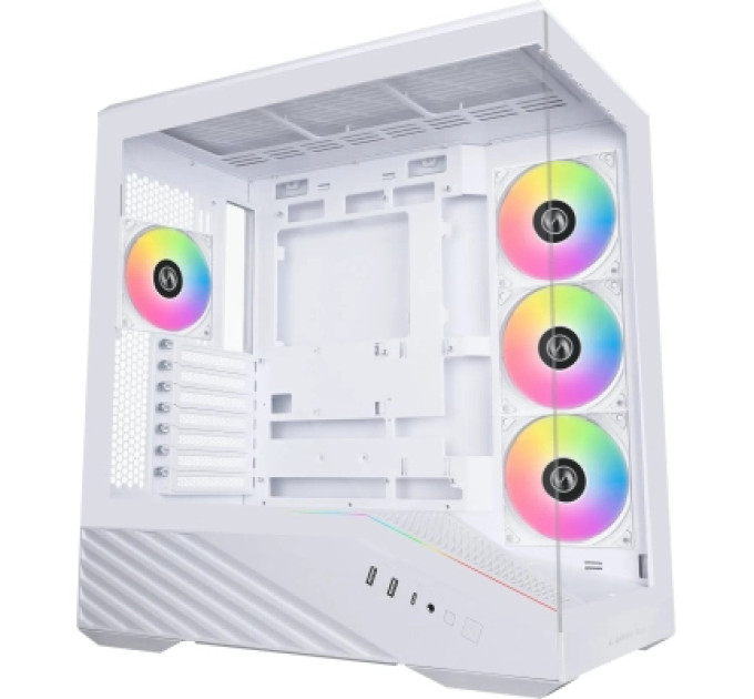Lian Li Корпус для ПК Lian Li V100R case with pre-installed four 120mm RGB PWM fan, White (G99.V100RW.01)