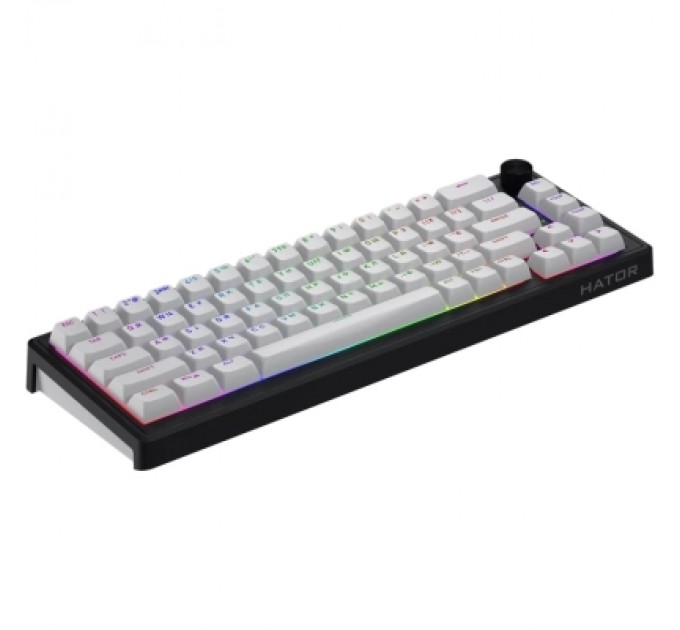 Клавіатура Hator Skyfall 65 Aurum Sterling RGB Wireless/Bluetooth/USB UA Black/White (HTK3160UA)