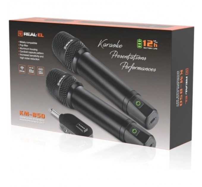 Мікрофон REAL-EL KM-850 Black (EL121900002)