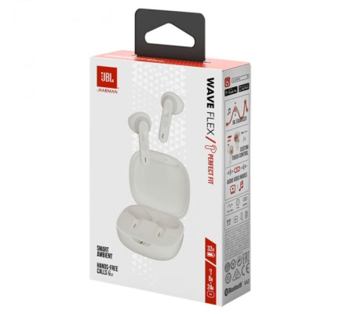 Навушники JBL Wave Flex TWS White (JBLWFLEXWHT)